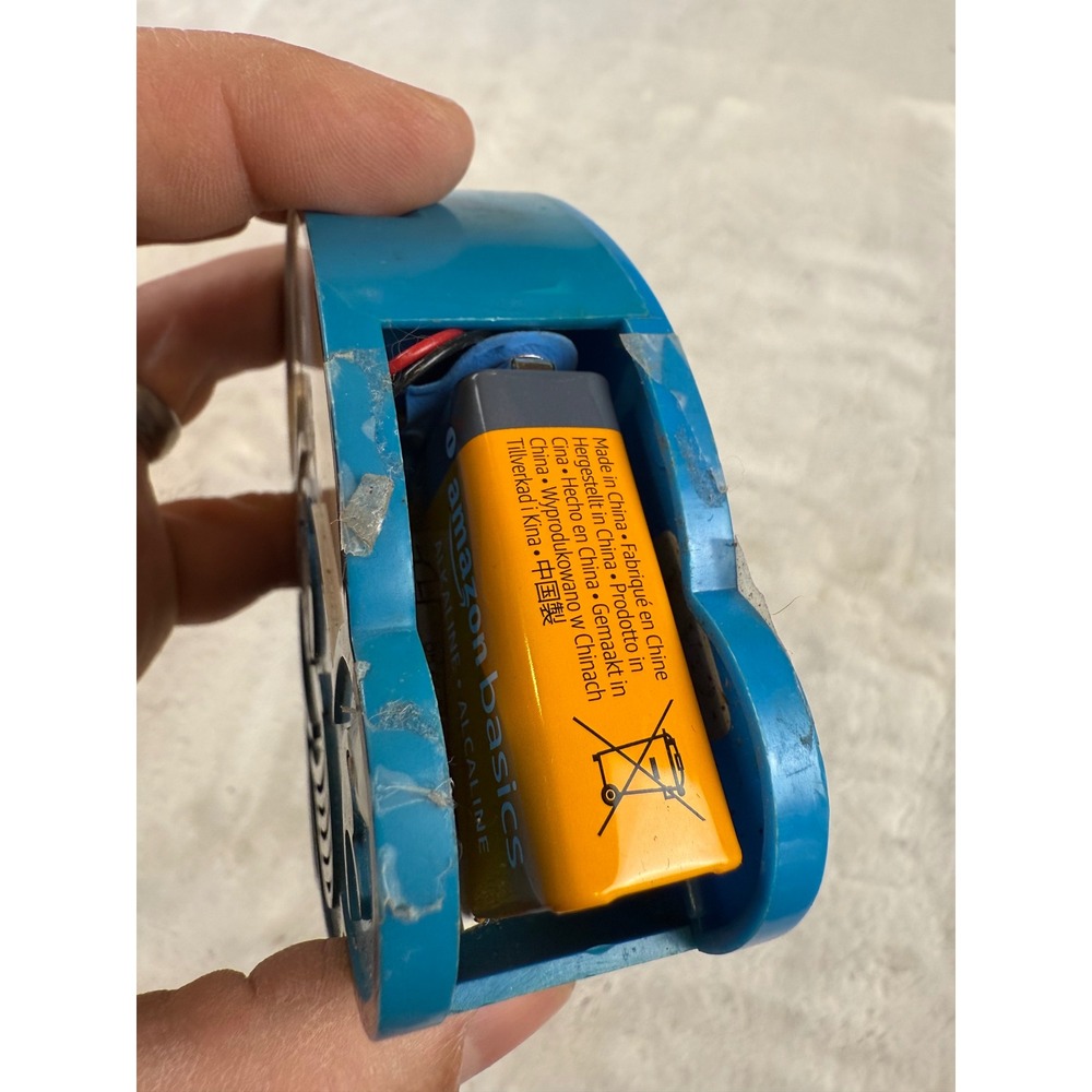 Vintage Smurfs AM Transistor Radio Portable Blue Peyo - Works - Missing Cover - Picture 5 of 5